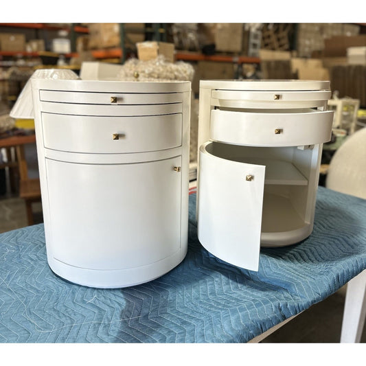 Pinecrest Nightstand (18” DIAM)-White