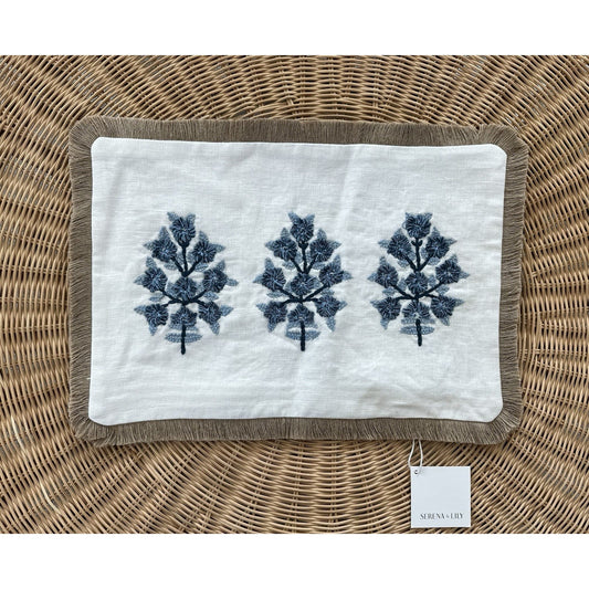 Morningside Pillow Cover (12”x18)-Coastal Blue/Navy