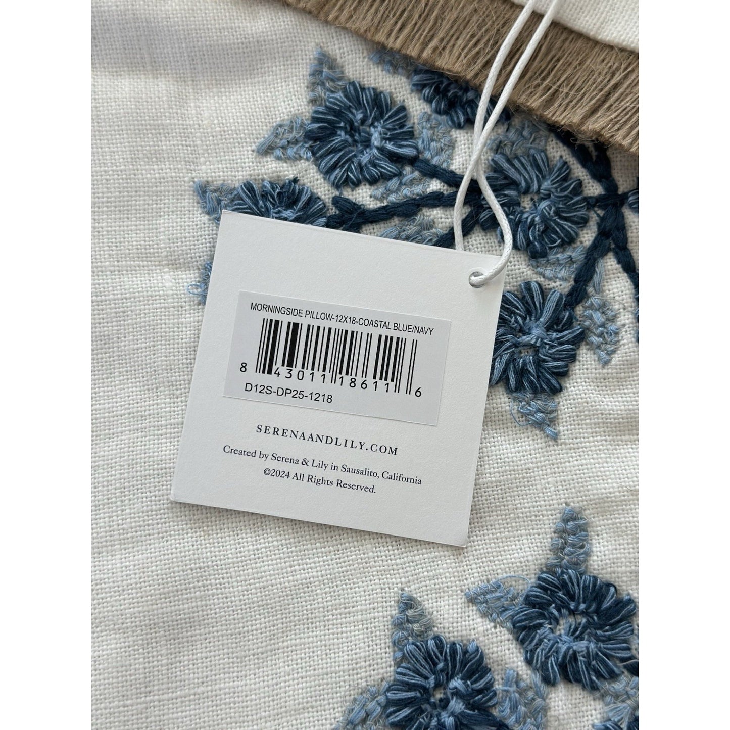 Morningside Pillow Cover (12”x18)-Coastal Blue/Navy