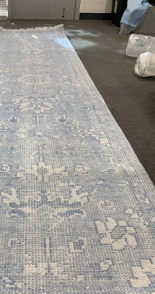 Hillsborough Hand-Knotted Rug (12’x18)-Coastal Blue - The Home Decor Outlet