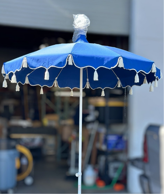 Alicante Tassel Umbrella-French Blue - The Home Decor Outlet