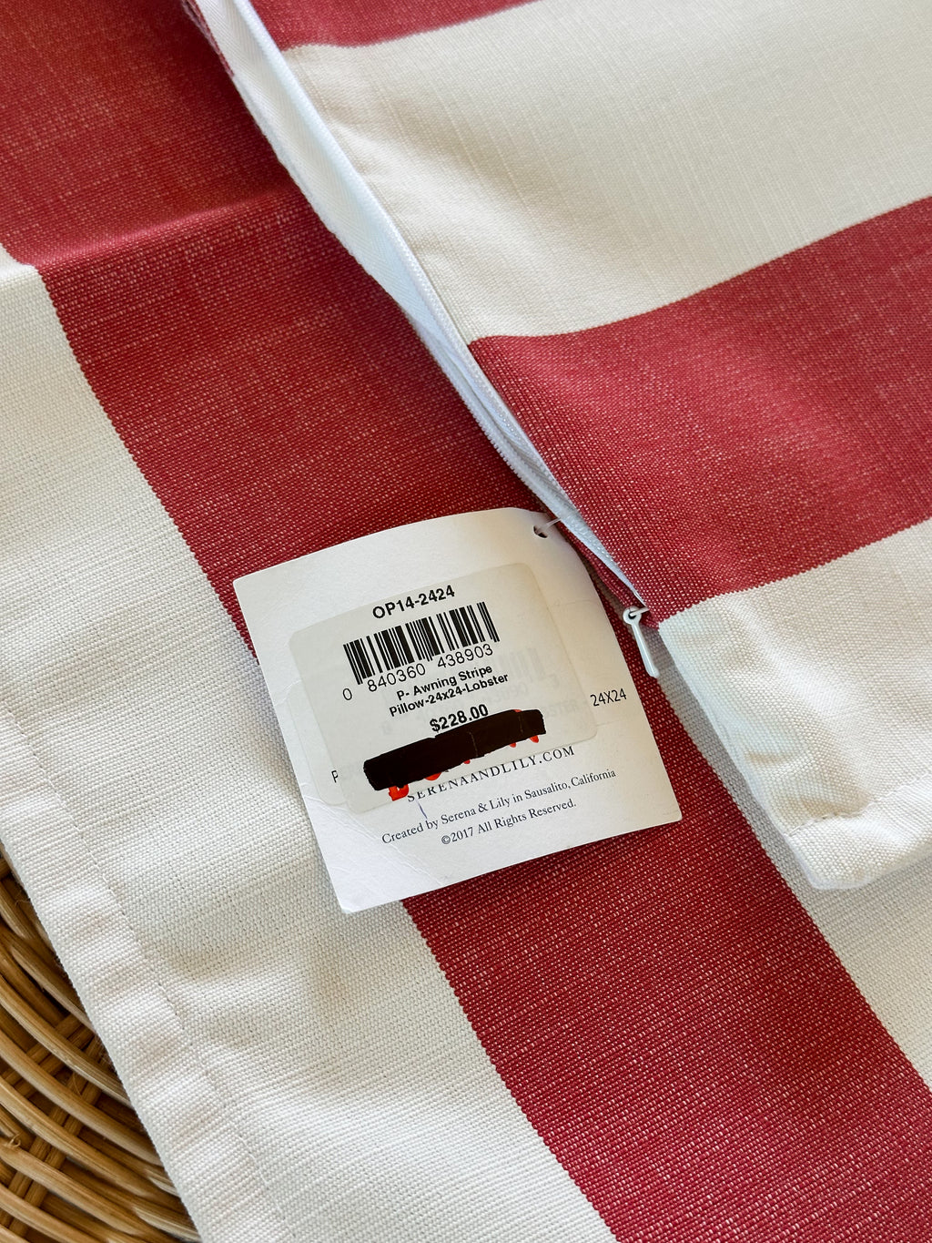Perennials Awning Stripe Pillow Cover (24” SQ)-Various Colors
