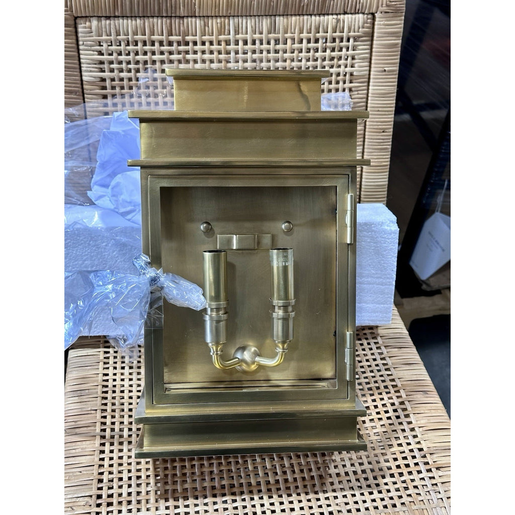 Bedford Outdoor Small Lantern-Antique-Burnished Brass