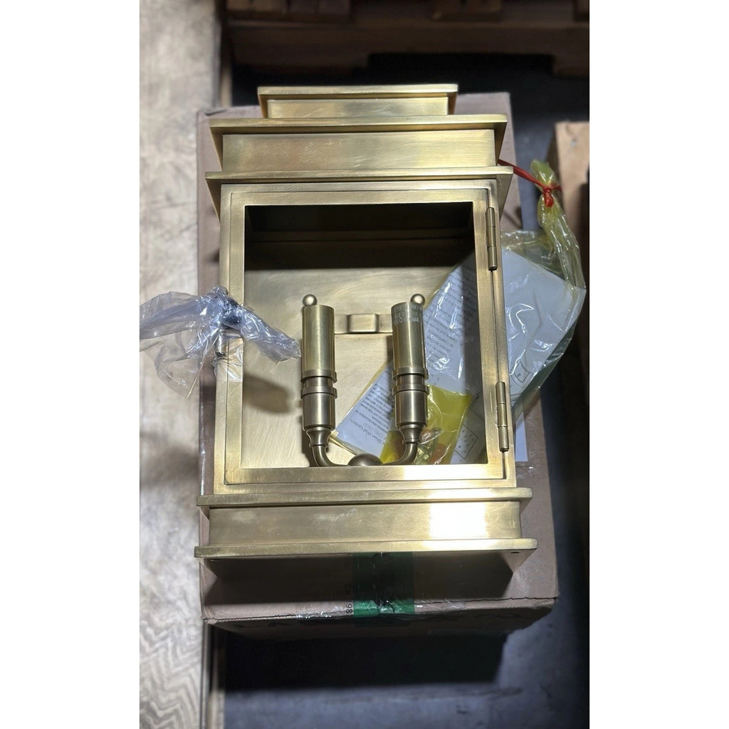 Bedford Outdoor Small Lantern-Antique-Burnished Brass