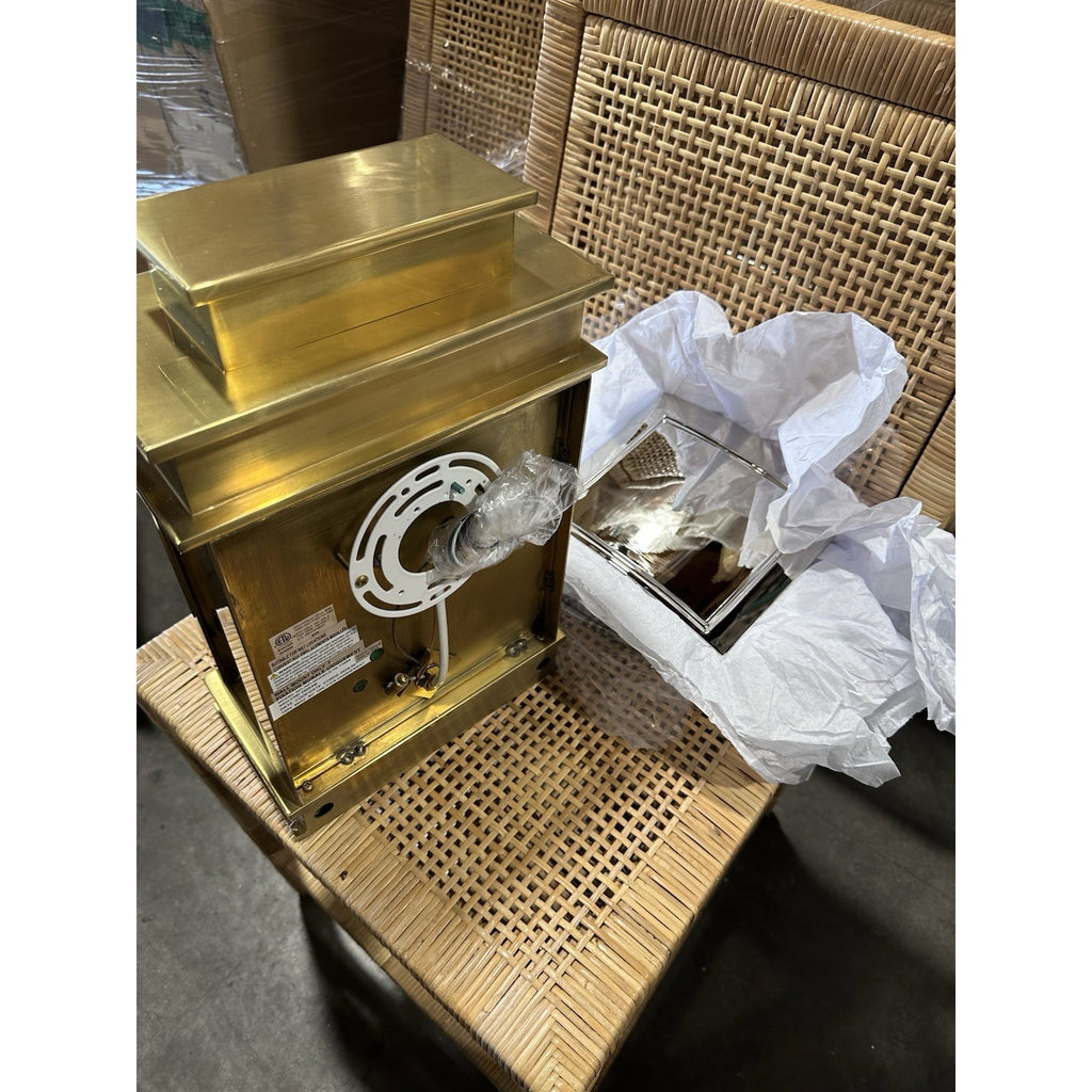 Bedford Outdoor Small Lantern-Antique-Burnished Brass