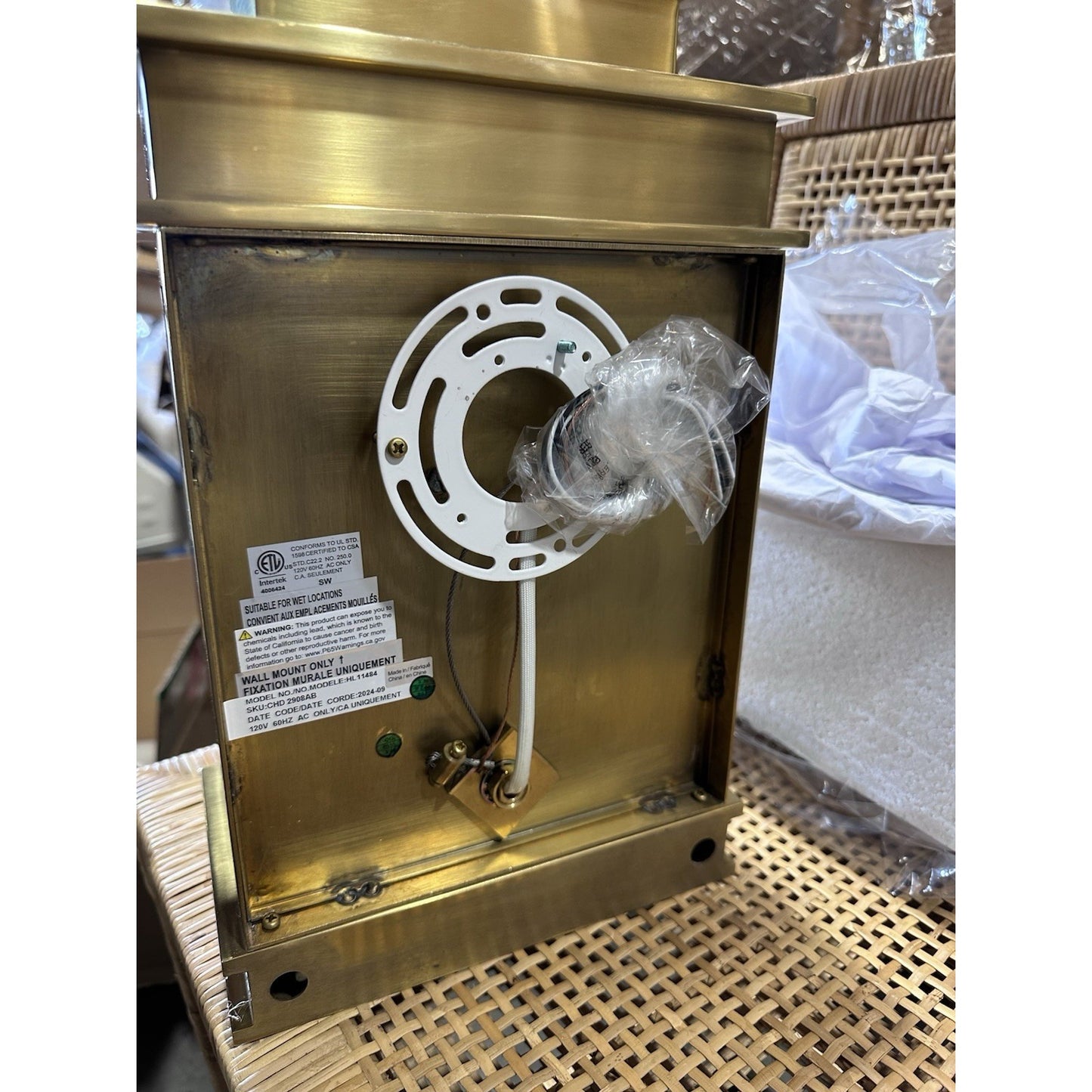 Visual Comfort Linear Lantern Short CHO 2908AB-Antique-Burnished Brass Gold