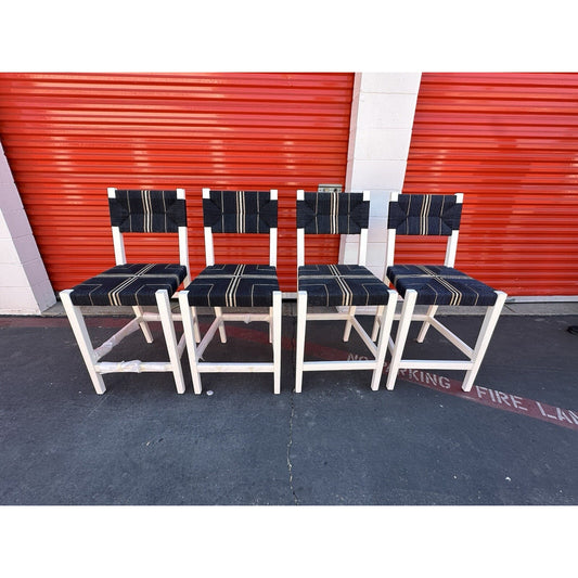 Carson Counter Stool-Navy/White