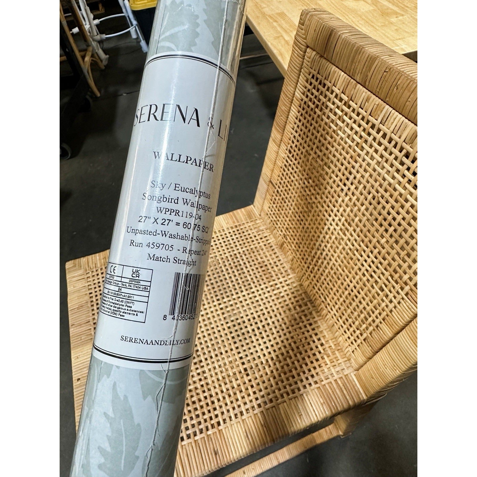 Songbird Wallpaper-Sky Blue/Eucalyptus - The Home Decor Outlet