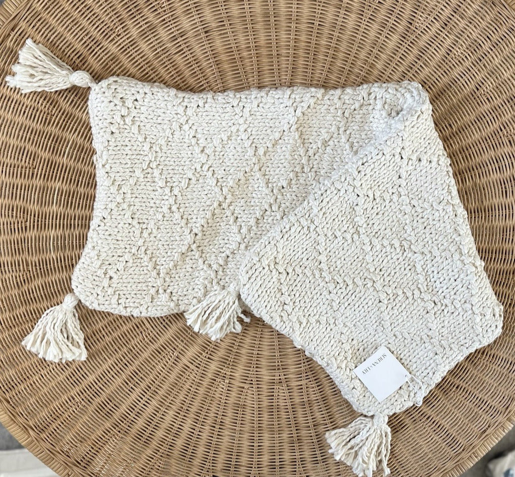 Fisherman's Knit Pillow Cover (14”x40”)-Ivory Beige - The Home Decor Outlet