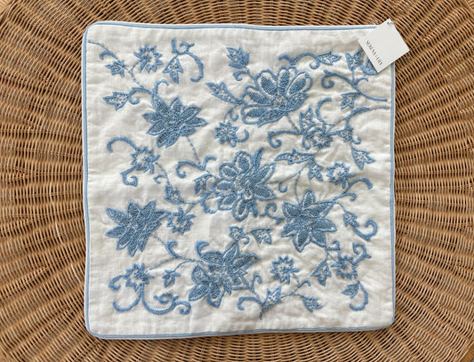 Marigot Pillow Cover (22” SQ)-Hydrangea Blue - The Home Decor Outlet