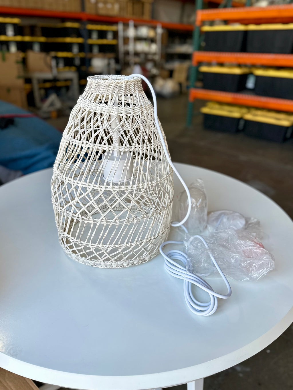Summerland Outdoor Bell Pendant (Small)-Driftwood White