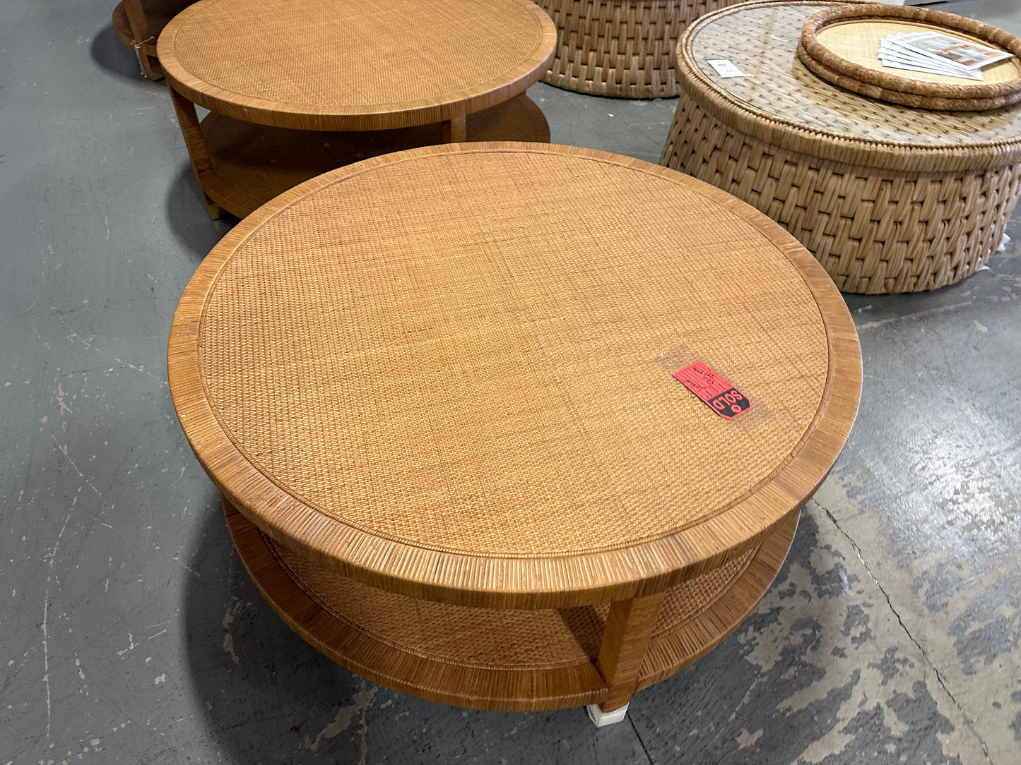 Balboa Rattan Round Coffee Table - The Home Decor Outlet