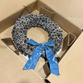 Pinecone Holiday Christmas Wreath (24” DIAM)-Brown/White Tip