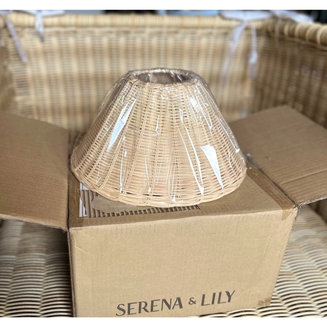 Brookings Petite Table Lamp Shade-Rattan/Wicker-Natural Brown
