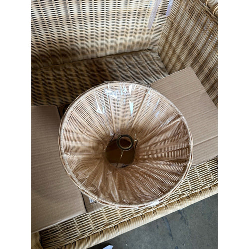 Brookings Petite Table Lamp Shade-Rattan/Wicker-Natural Brown