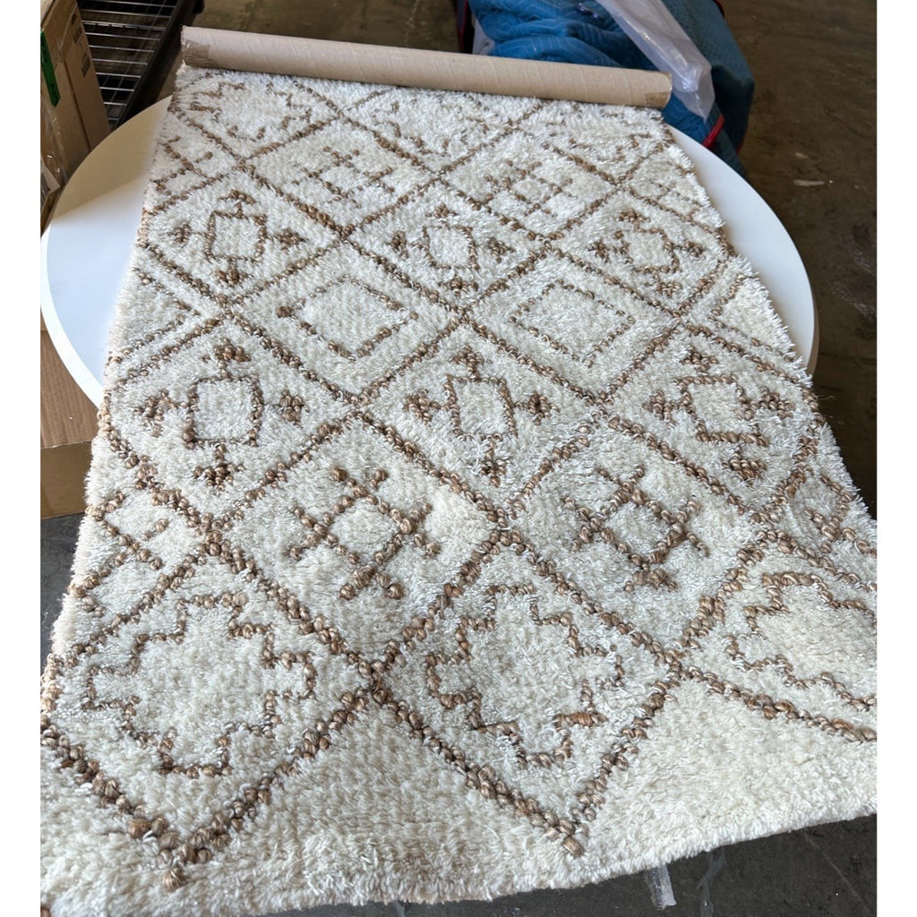 Dunbar Rug (3’x5’)-Beige/Natural Jute Brown