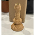 Carmel Rattan Taper Candle Holder (Small)-Natural Brown - The Home Decor Outlet