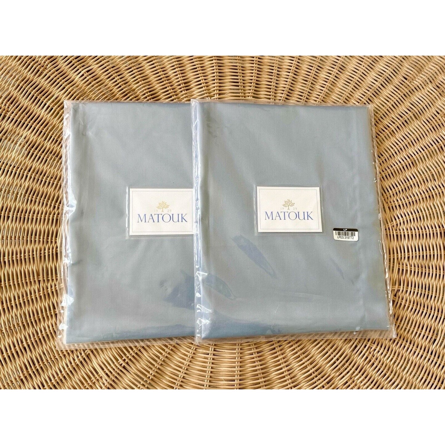 Matouk x Williams Sonoma Tesoro King Shams (Set of 2)-Hazy Blue