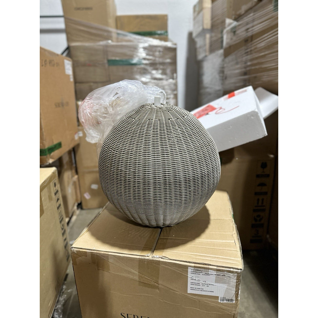 Pacifica Outdoor Medium Round Pendant (20” DIAM)-Harbor Grey