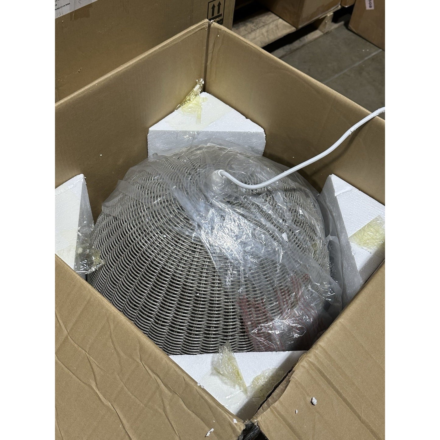 Pacifica Outdoor Medium Round Pendant (20” DIAM)-Harbor Grey