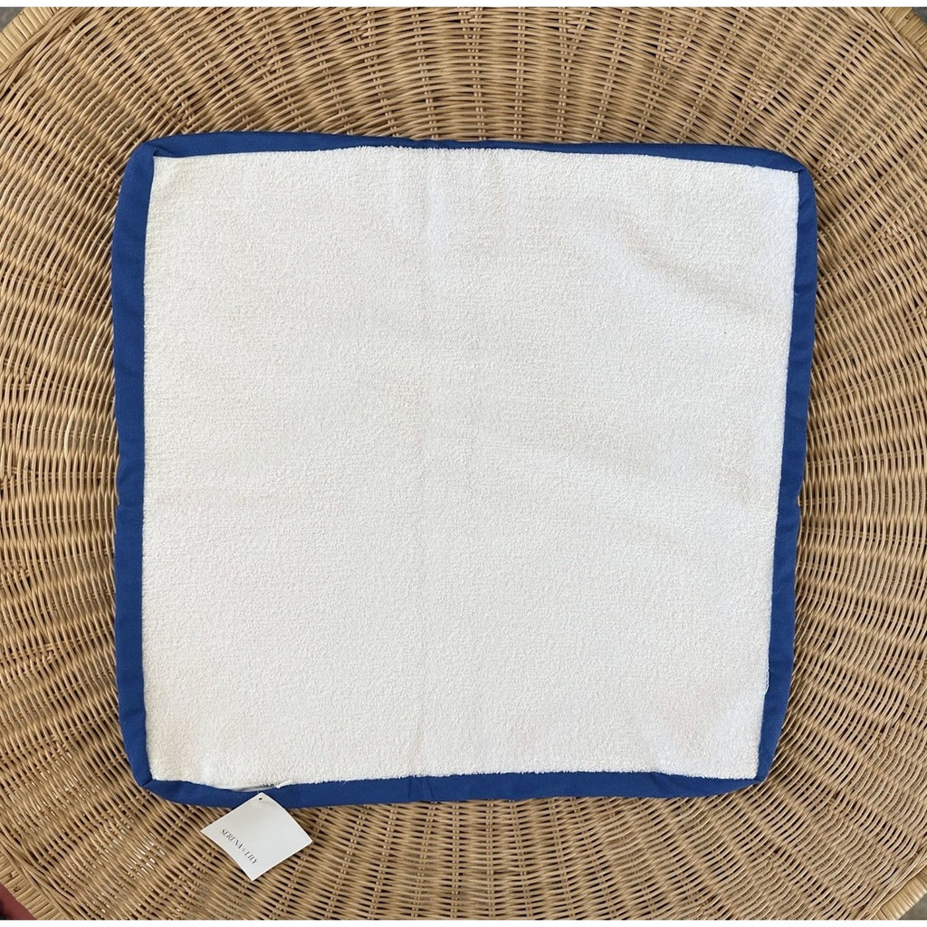 Sunbrella Seacliff Gusset Pillow Cover (24” SQ)- Blue - The Home Decor Outlet