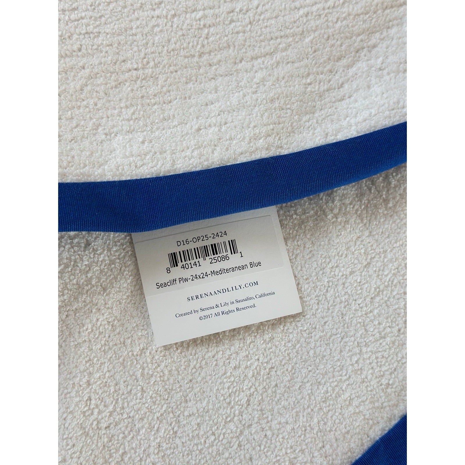Sunbrella Seacliff Gusset Pillow Cover (24” SQ)- Blue - The Home Decor Outlet