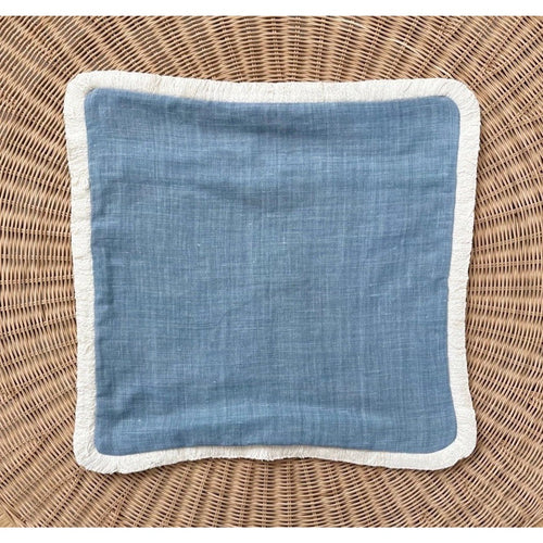 Bowden Linen Pillow Cover (20” SQ)-Coastal Blue - The Home Decor Outlet