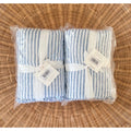 Nantucket Stripe Linen King Pillow Shams (Set of 2)-Blue/White