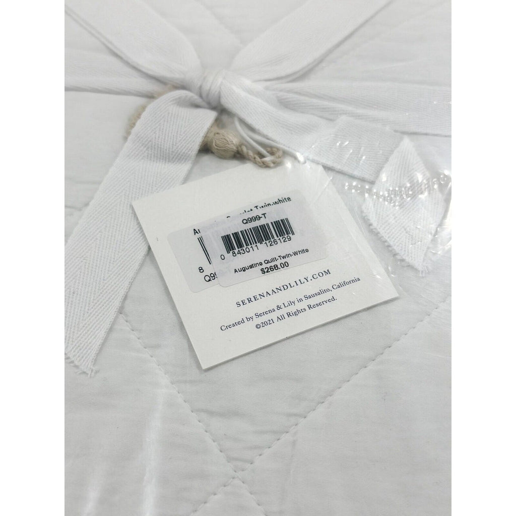 Augustine Quilt (Twin)-White - The Home Decor Outlet