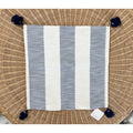 Beach Stripe Outdoor Pillow Cover (22” SQ)-Navy Blue - The Home Decor Outlet