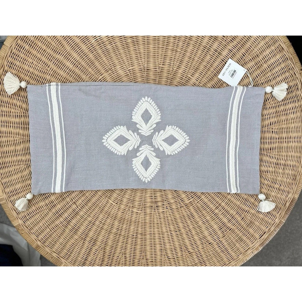 Leighton Pillow Cover (14”x30”)-Smoke Grey