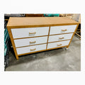 Balboa Rattan Dresser (Wide 6-Drawer)-White - The Home Decor Outlet