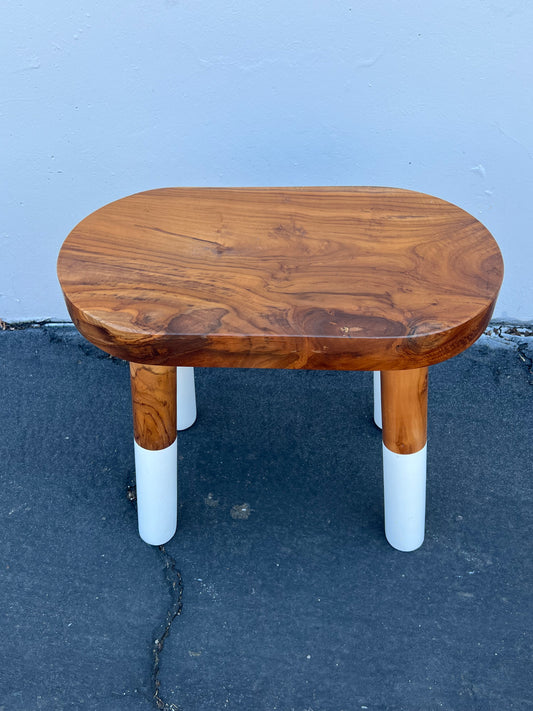 Dip-Dyed Oval Stool - The Home Decor Outlet