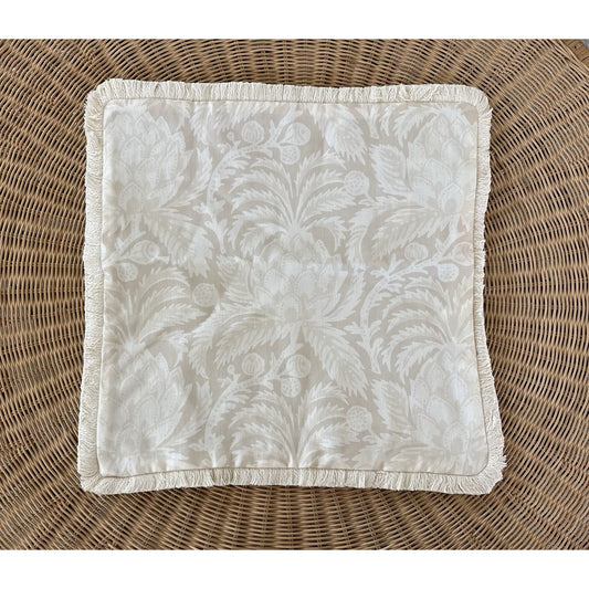 Artichoke Pillow Cover (20” SQ)-Sand Beige - The Home Decor Outlet