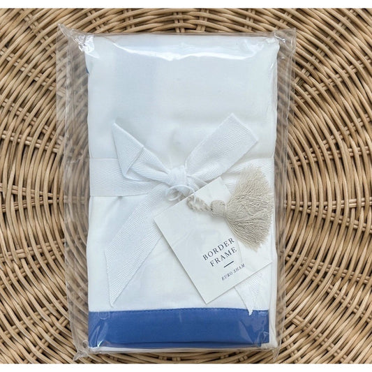 Border Frame Sateen Euro Pillow Sham-French Blue - The Home Decor Outlet