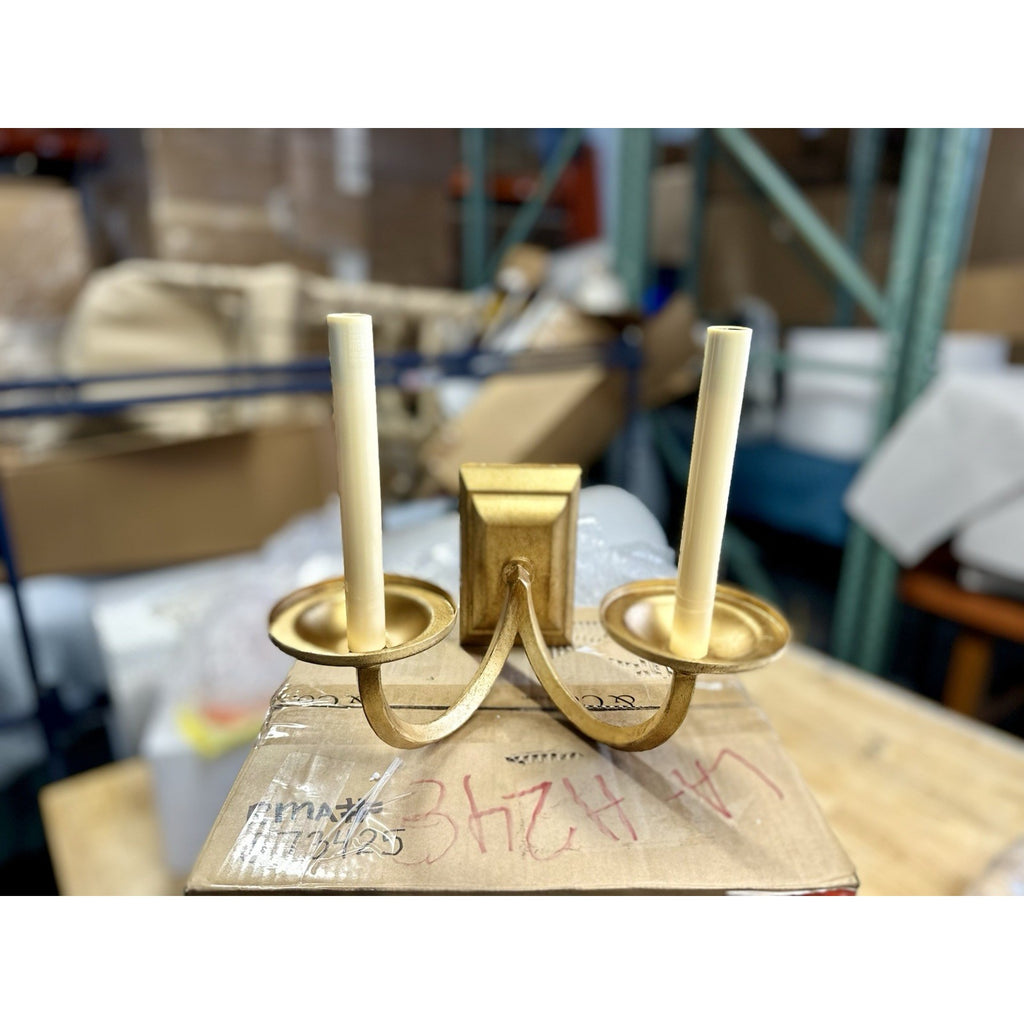 Halden Two Arm Sconce-Brass Gold - The Home Decor Outlet