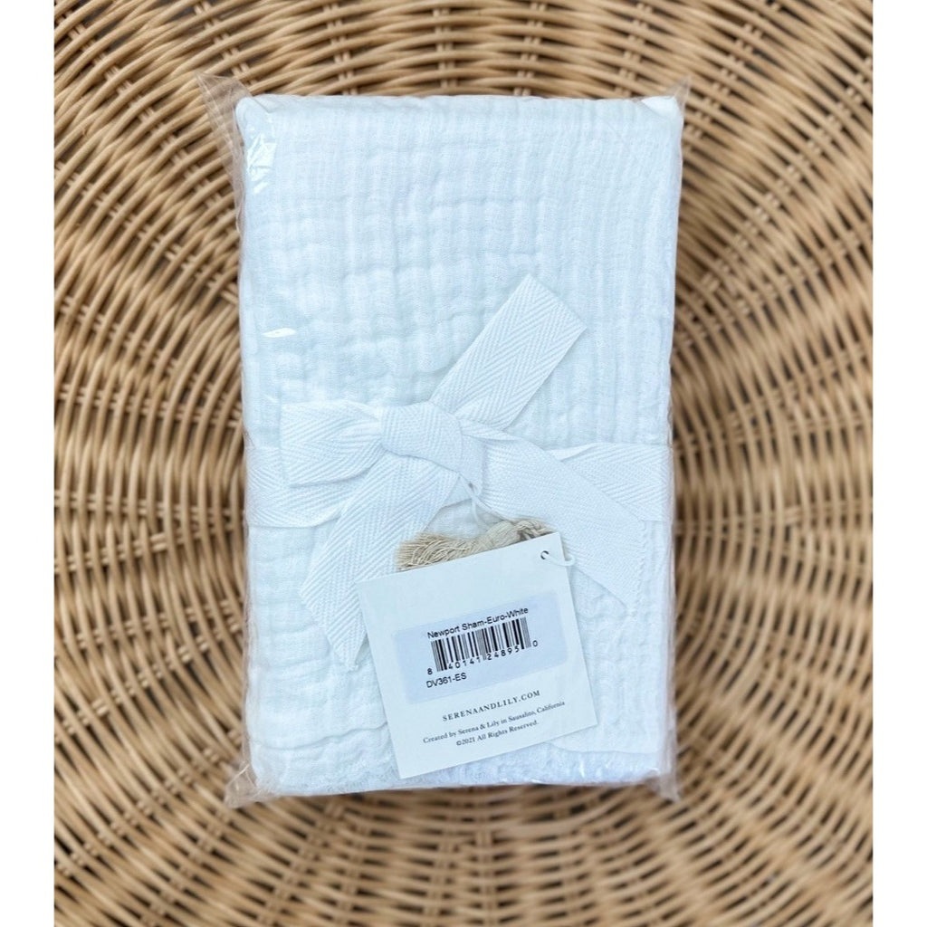 Newport Euro Pillow Sham-White