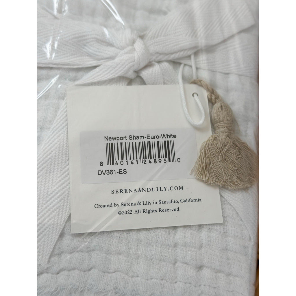 Newport Euro Pillow Sham-White