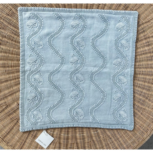 Fairhope Pillow Cover (22” SQ)-Coastal Blue