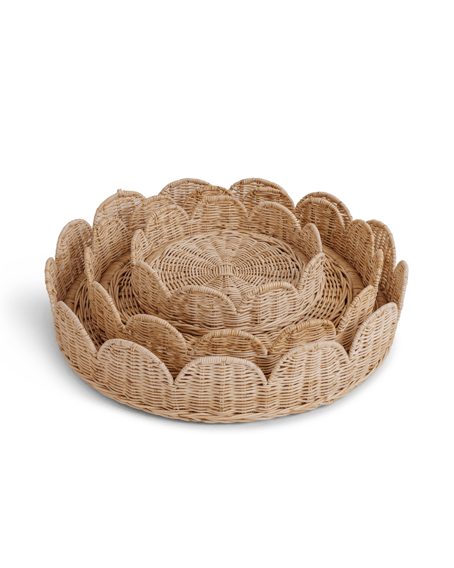 Round Wicker Tray