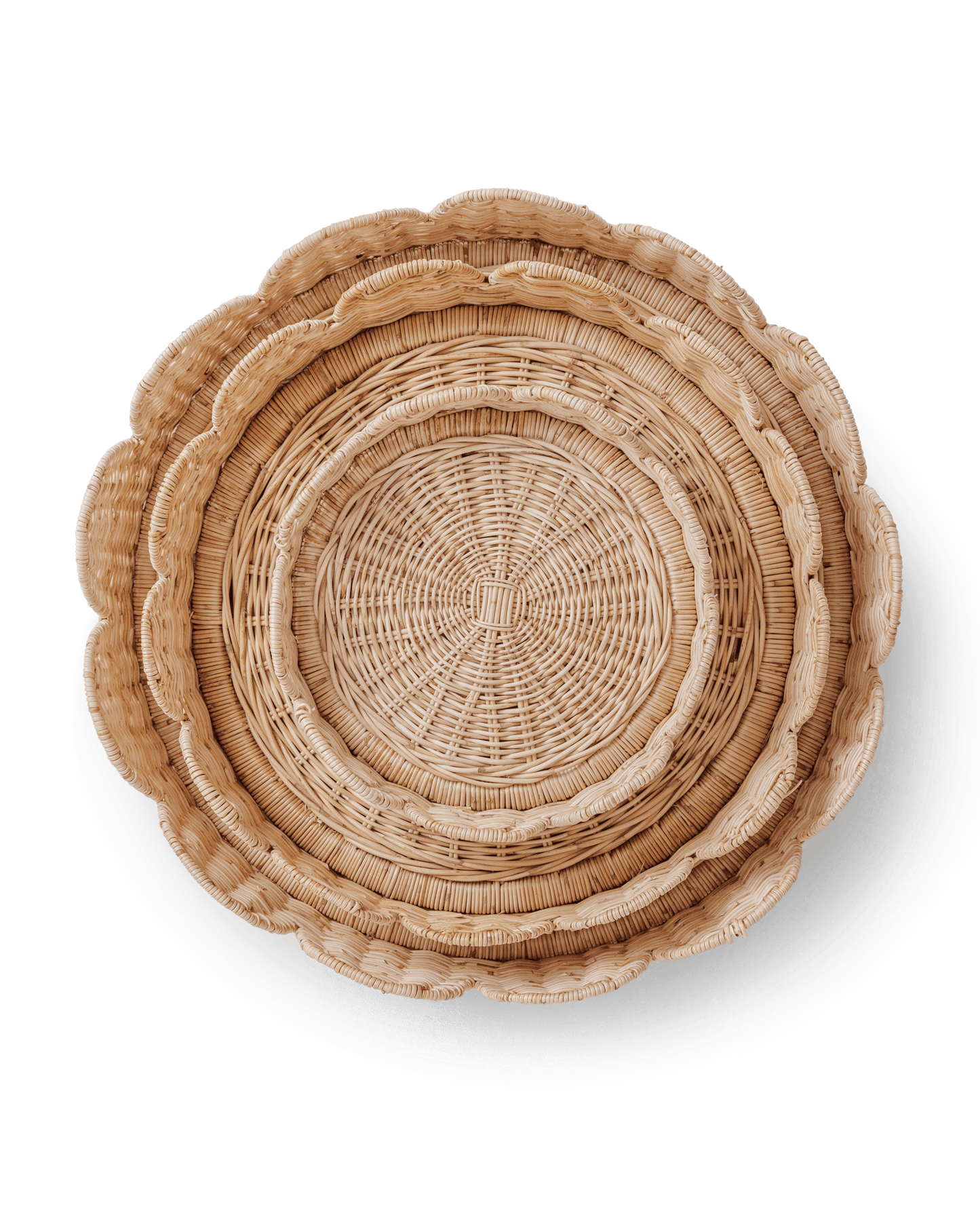 Round Wicker Tray