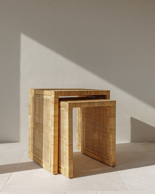 Bali Nesting Tables - Natural - Zaara's Market