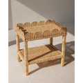 Scallop Rattan Side Table - The Home Decor Outlet