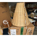 Santa Barbara Rattan Taper Small Pendant (17” DIAM)-Natural Brown