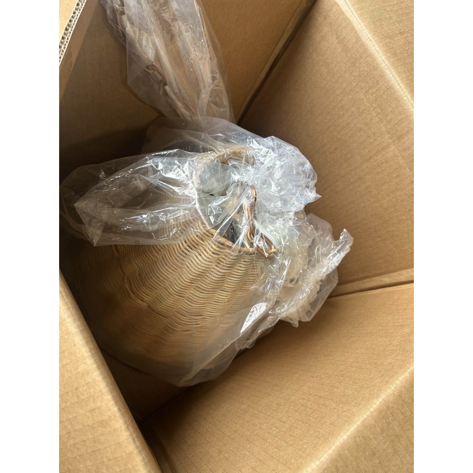 Santa Barbara Rattan Taper Small Pendant (17” DIAM)-Natural Brown