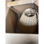 Santa Barbara Rattan Taper Small Pendant (17” DIAM)-Natural Brown