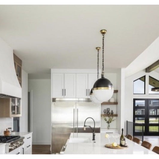 Visual Comfort Hicks Large Pendant (Bronze & Antique Brass) TOB 5063BZ/HAB-WG