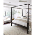 Whitaker Four Poster Bed (King)-Ebony/Brown Black - The Home Decor Outlet
