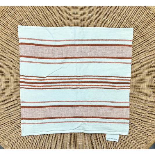 Milos Pillow Cover (22” SQ)-Persimmon Red Orange