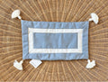 Sunbrella Border Frame Pillow Cover (12”x21”)-Coastal Blue - The Home Decor Outlet